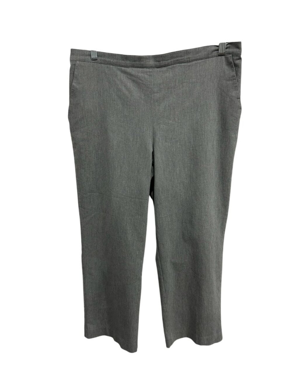 Alfred Dunner 16 Gray Pull On Mid Rise Pants Stretch Waist Minimalist Timeless